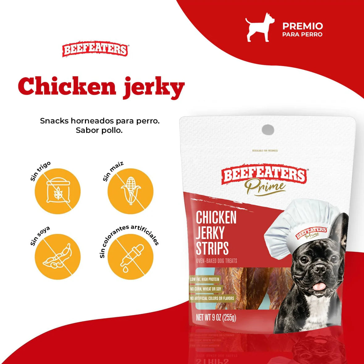 Premios PRIME para Perros Chicken Jerky Strips 2 47gr