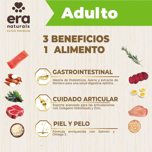 Era Naturals Adulto Raza Mediana Grande Alimento Super Premium 20 Kg
