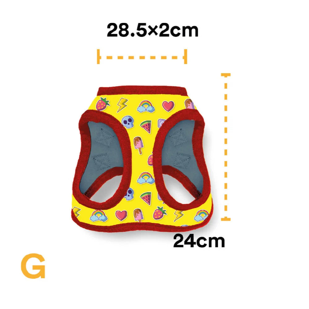 Pechera Para Perro Full Print, De Fácil Transpiración Cómoda Amarillo