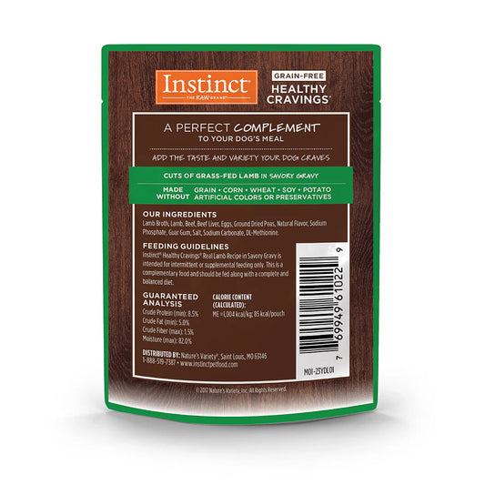 Alimento Húmedo Healthy Cravings Instinct Para Perro, Sobre Sabor Cordero. 85 g