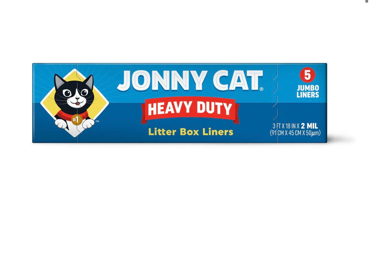 Jonny Cat Bolsas para Caja de Arena para Gato, Alta Resistencia, Libre de desgarro, Limpia Fácil 5pz