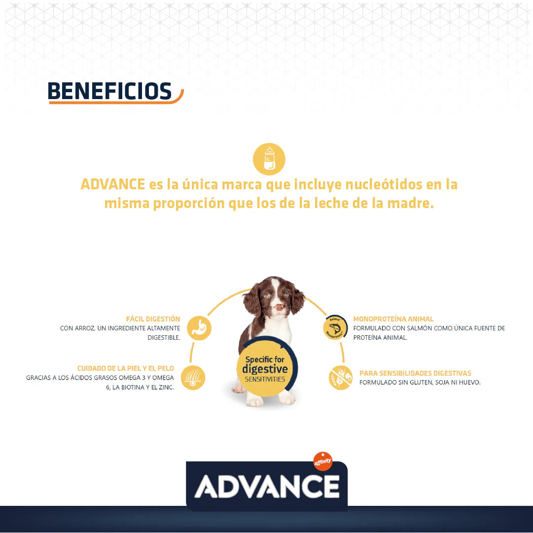 Advance Sensitive Puppy con Problemas Digestivos Salmón