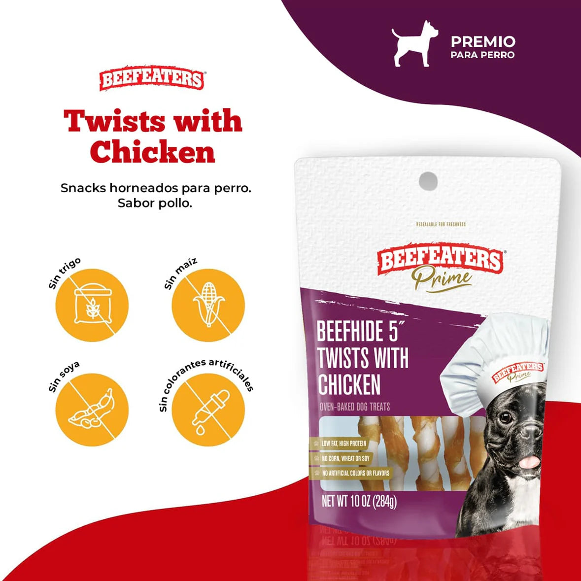 Premios PRIME para Perros Beefhide 5in Twist 40gr