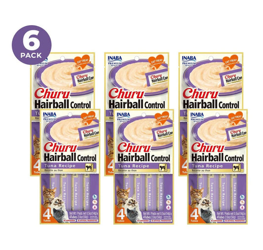 Churu hairball caja c/6 bolsas c/4 tubos