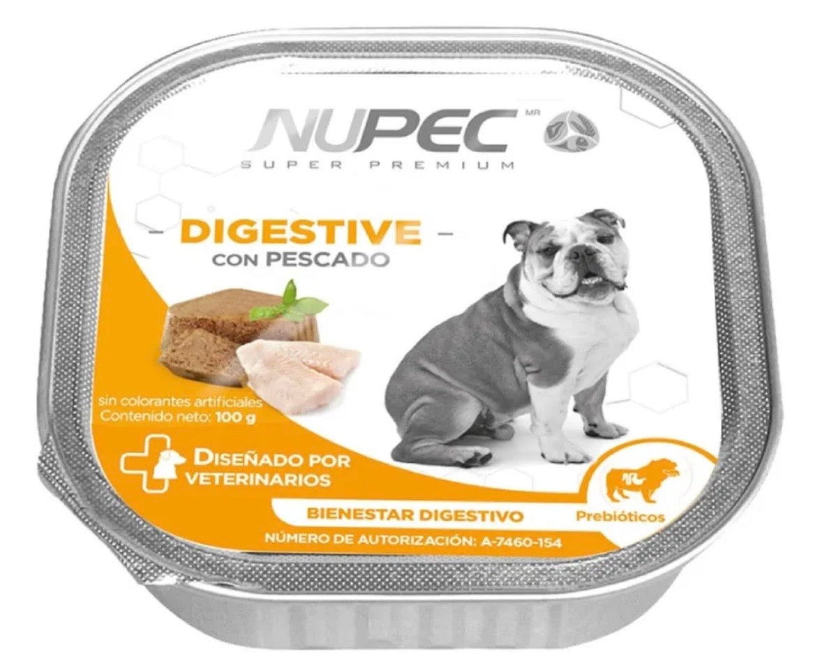 Nupec Digestive Alimento Húmedo Pack De 16 Latas 100 Gr. c/u caja