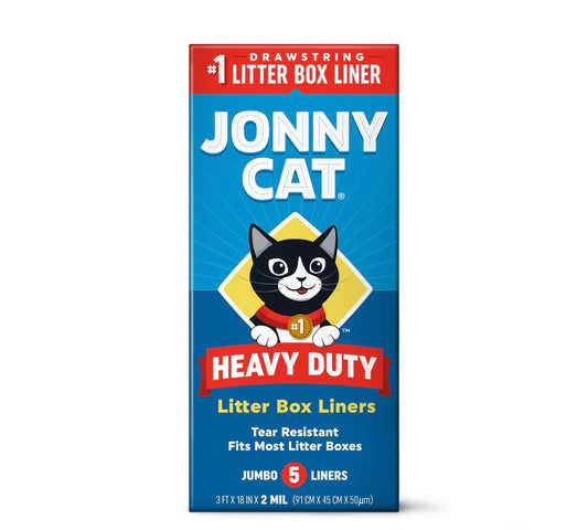 Jonny Cat Bolsas para Caja de Arena para Gato, Alta Resistencia, Libre de desgarro, Limpia Fácil 5pz