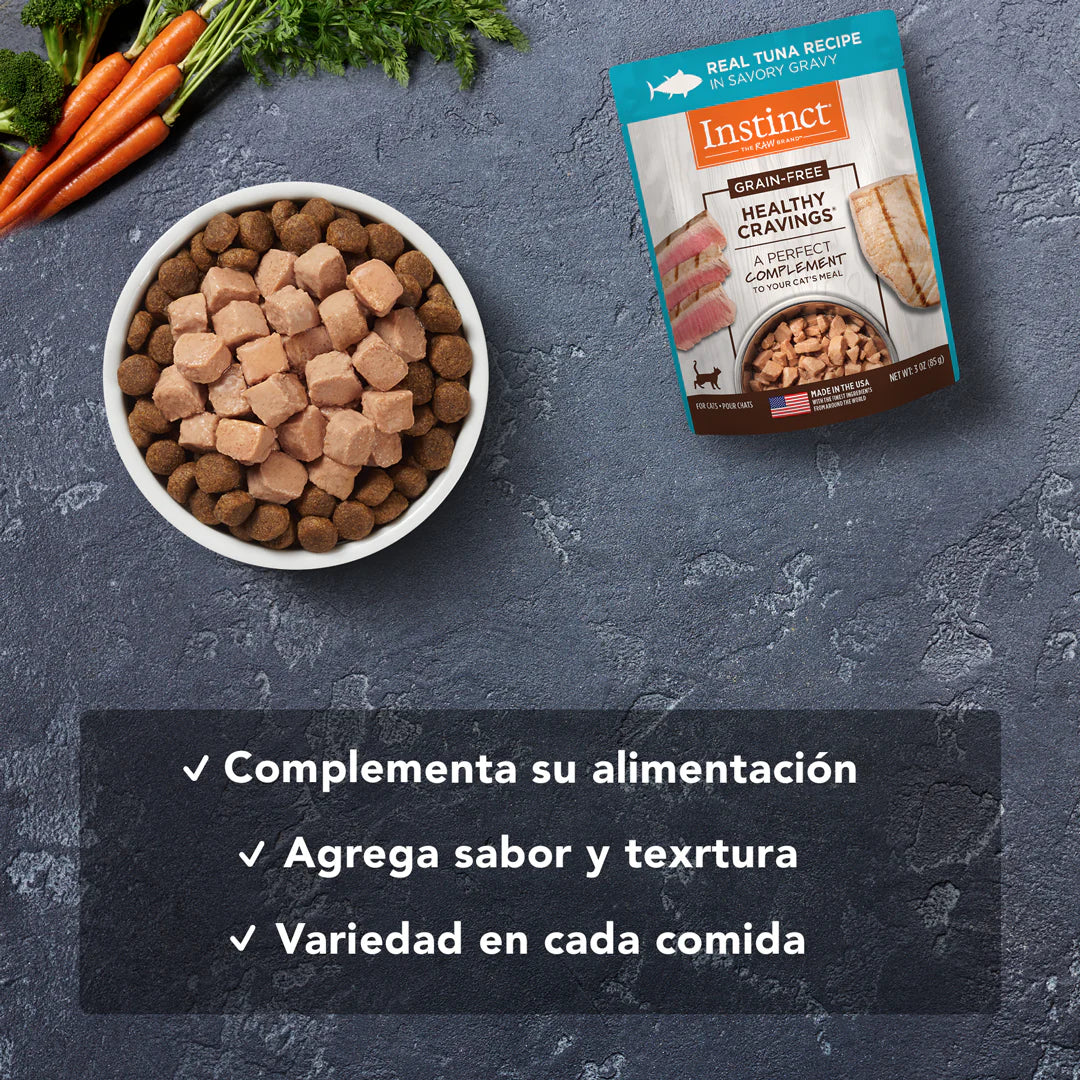 Sobre Healthy Cravings de Atún 3.5 oz para gato