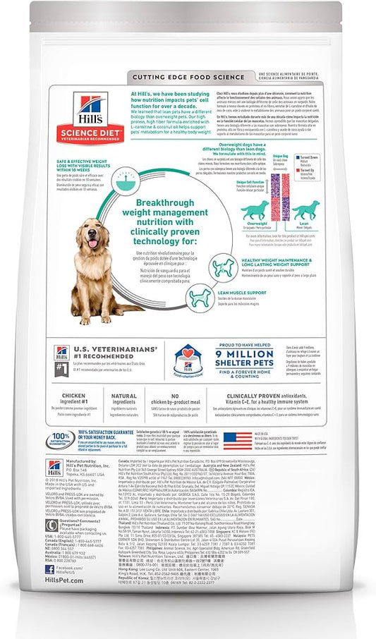 Hill's Science Diet, Adulto Control de Peso 1.8kg