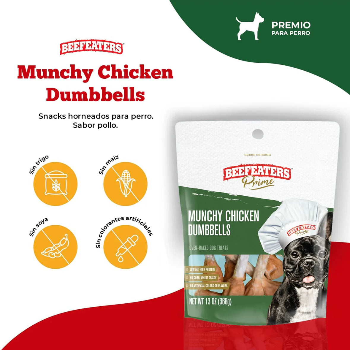 Premios PRIME para Perros Munchy Dumbbells 60gr