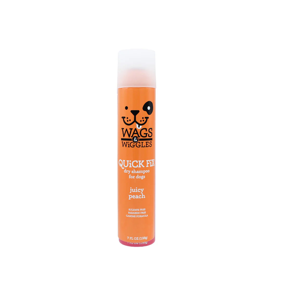 Shampoo en spray sin agua Wags & Wiggles para perros, refresca y elimina olores. Aroma a melocotón. 198 g