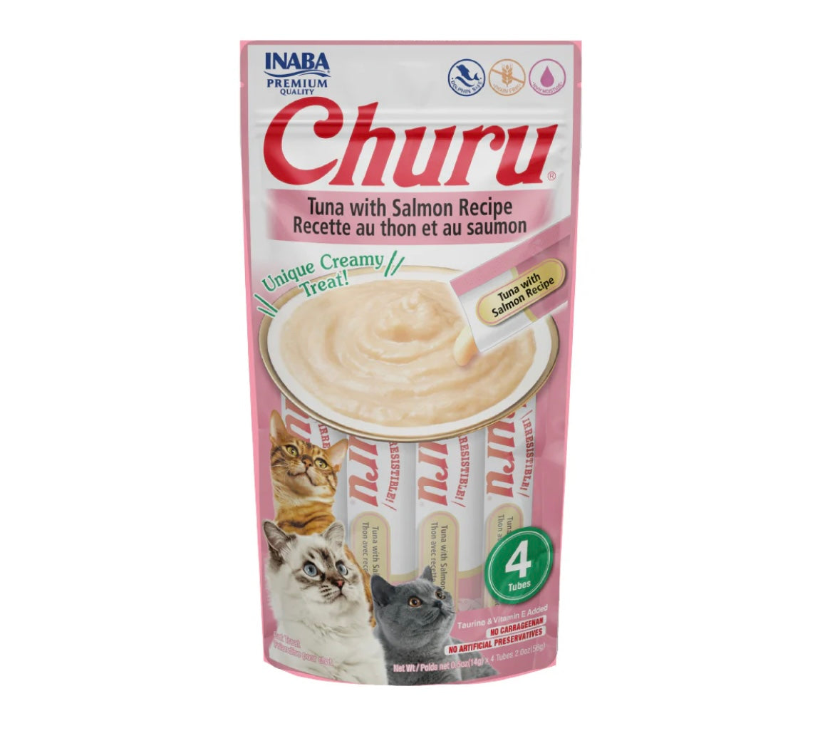 Churu tuna con salmón caja c/ 6 bolsas c/4 tubos