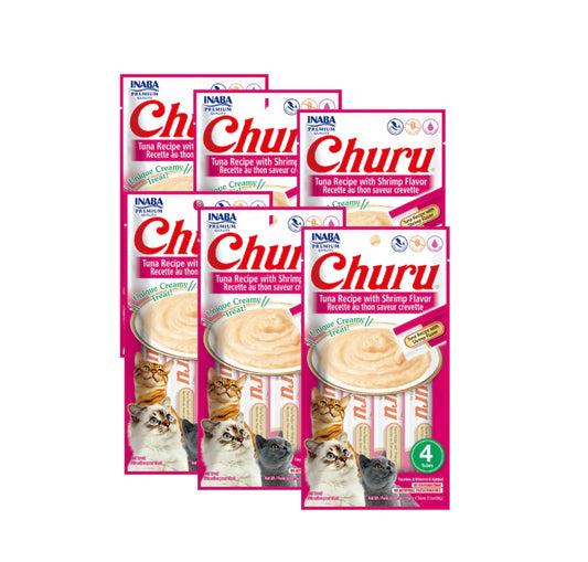 Churu tuna with shrimp caja c/6 bolsas c/4 tubos