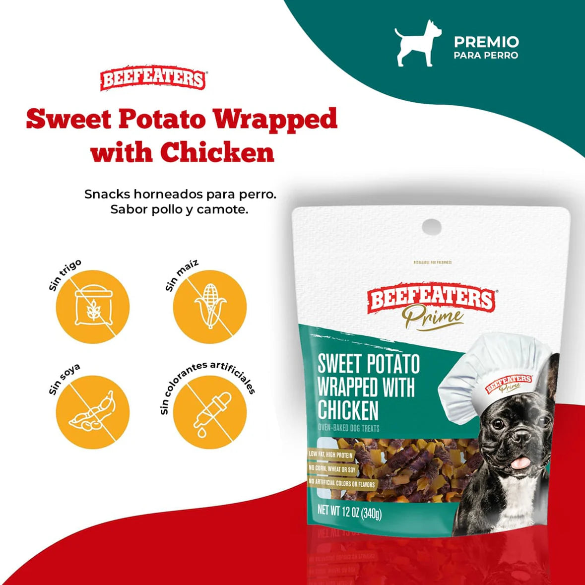 Premios PRIME para Perros Sweet Potato Wrapped Chicken 57gr