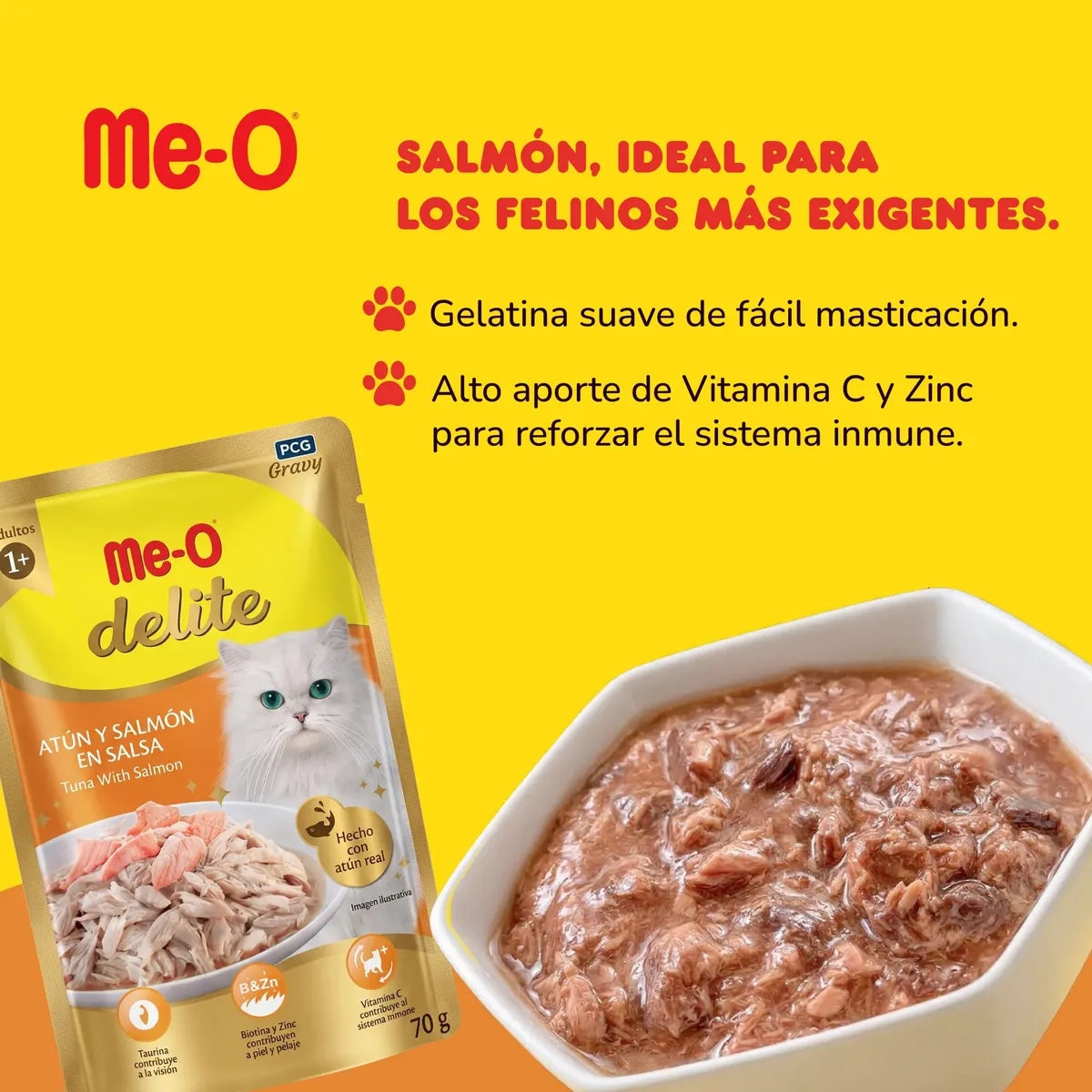 Me-O delite premio atún y salmon