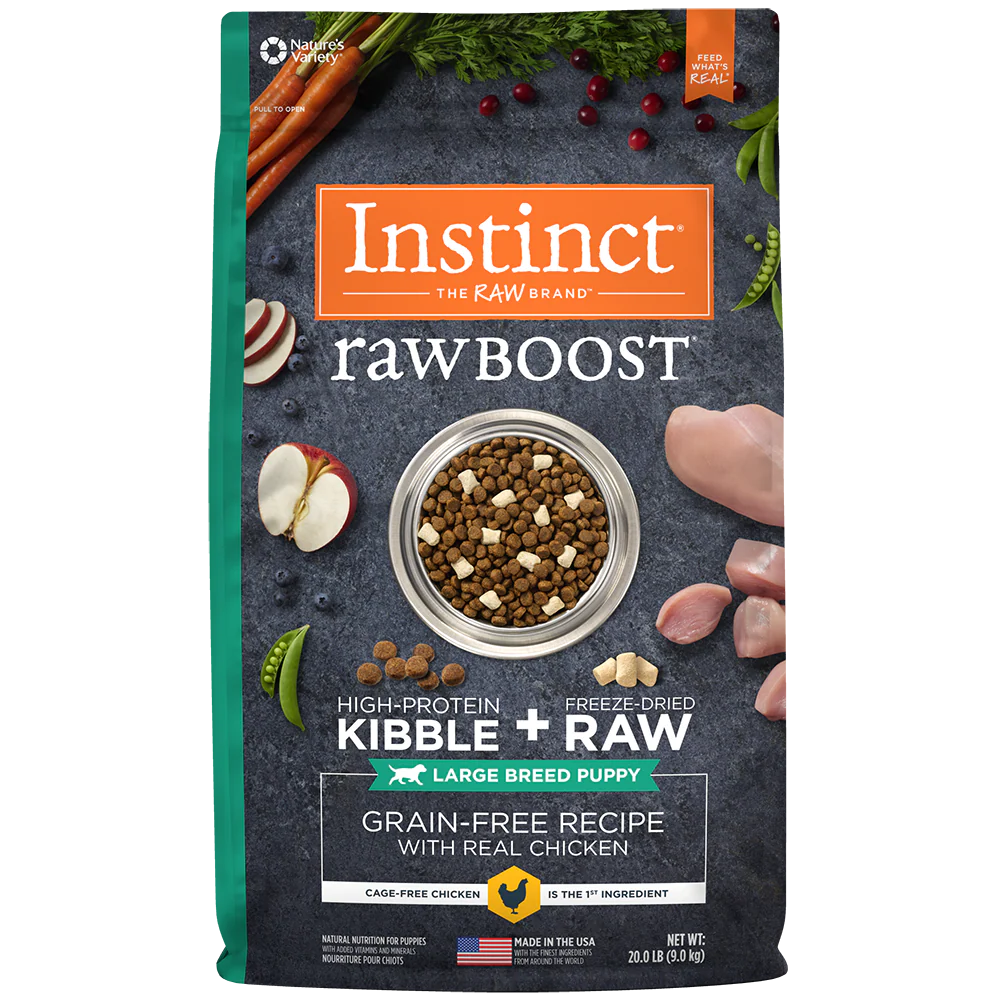 Instinct Raw Boost Cachorros Razas Grandes 20 Lb - Para Perros