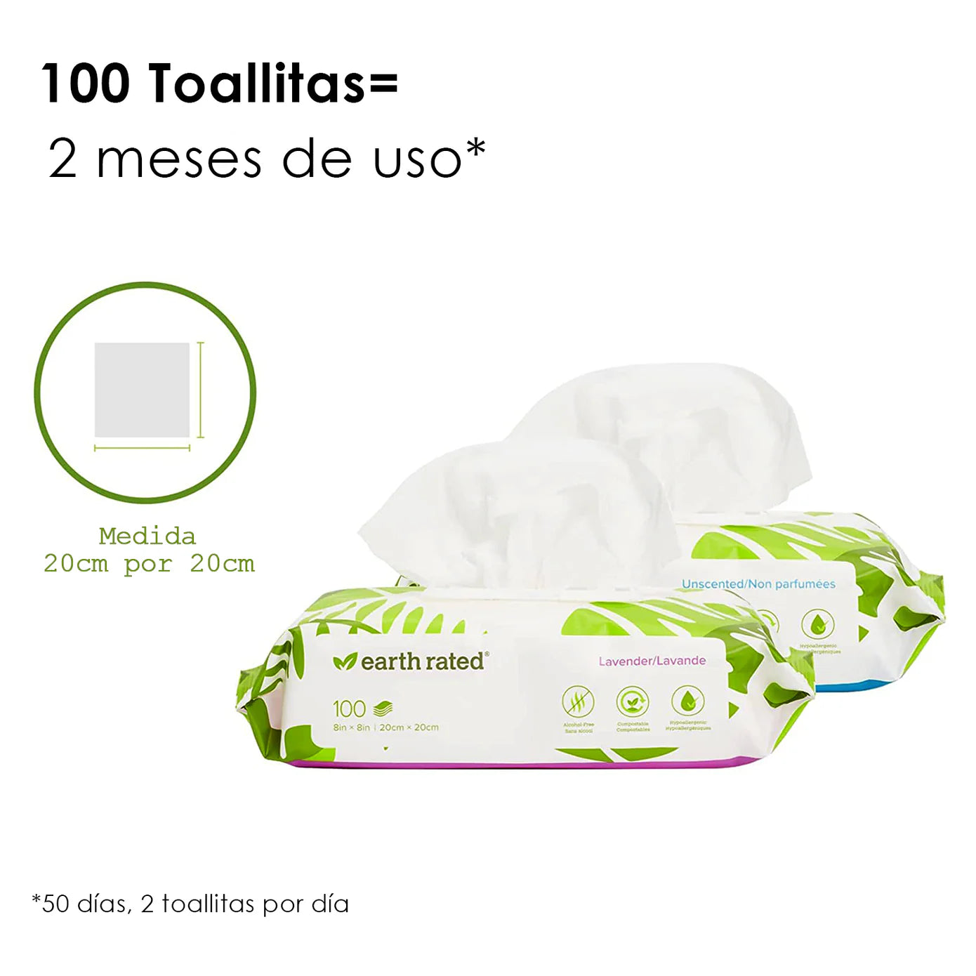 Toallitas Húmedas para Perros, Hipoalergénicas y Libres de Parabenos, Aroma Lavanda